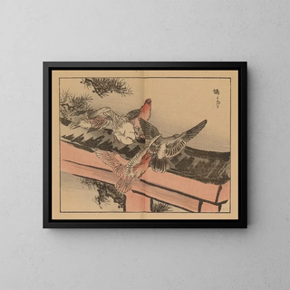 Bairei gafu, planche 19 - Kono Bairei — gerahmtes Bild an der Wand
