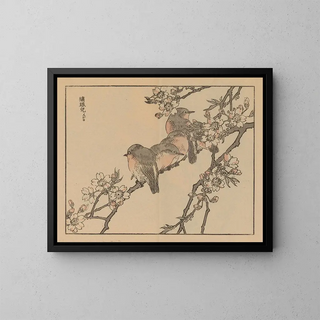 Bairei gafu, plate 27 - Kono Bairei — framed artwork on a wall