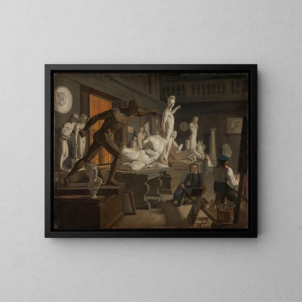 Szene der Akademie in Kopenhagen - Knud Baade — gerahmtes Bild an der Wand