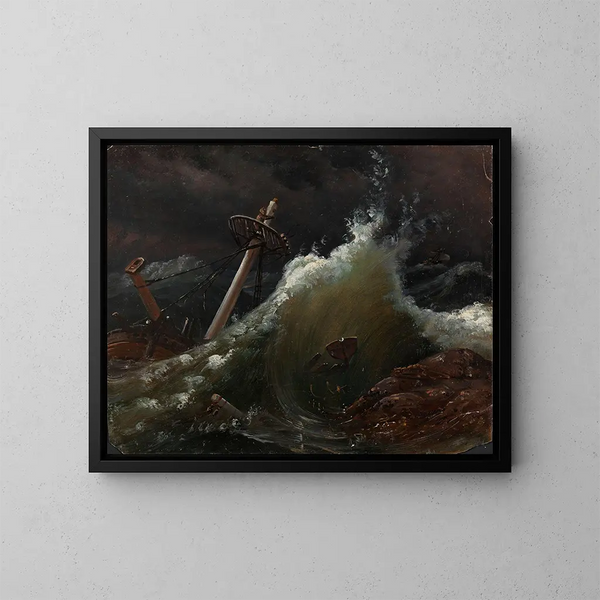 Schiffsunglück - Knud Baade — gerahmtes Bild an der Wand
