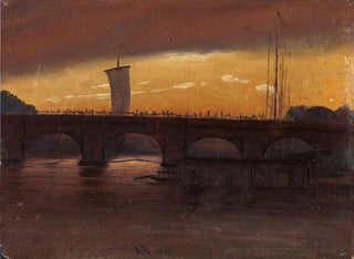 Knud Baade - View of Dresden with the Augustbrcke.webp