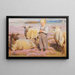 Paesaggio con rana e giovane pastore - Knud Sinding — quadro incorniciato alla parete