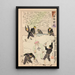 Extermination of a Russian bear suffering from the Long Life in Japan series One hundred selections One hundred laughs - Kobayashi Kiyochika — framed artwork on a wall