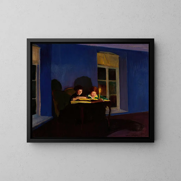 Alla luce delle candele - Konrad Krzyżanowski — quadro incorniciato alla parete