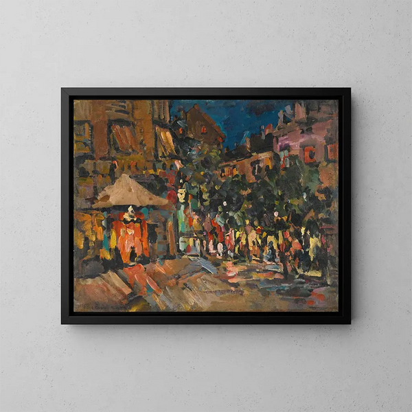 Paris die Nacht - Konstantin Alexeïevitch Korovine — gerahmtes Bild an der Wand