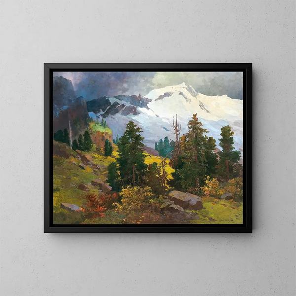 Ein weites Berglandschaft - Konstantin Stoitzner — gerahmtes Bild an der Wand