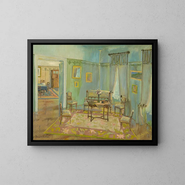 Innenraum-Gemälde - Konstantin Bauer — gerahmtes Bild an der Wand
