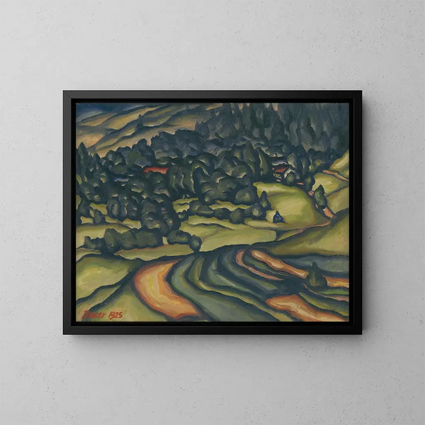 Landschaft - Konstantin Bauer — gerahmtes Bild an der Wand