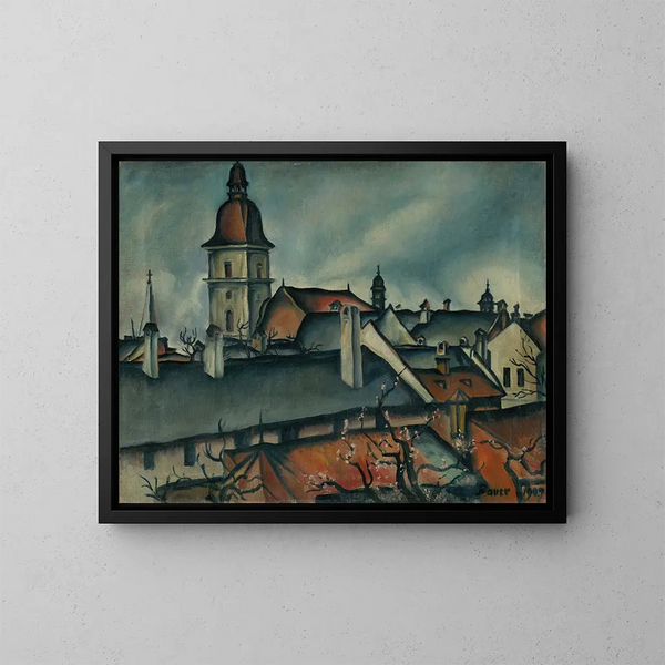 Ansicht auf Košice - Konstantin Bauer — gerahmtes Bild an der Wand