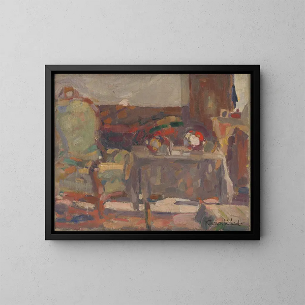 Interno di camera - Konstantin Korovin — quadro incorniciato alla parete
