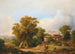 Italian landscape painting with farm - Károly Markó — artwork view