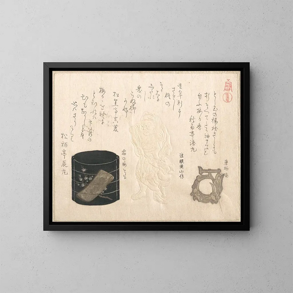 Inrō und Netsuke - Kubo Shunman — gerahmtes Bild an der Wand