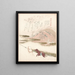 Snowy Landscape Painting - Kubo Shunman — framed artwork on a wall