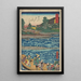 Voyageurs en bateau - Kunichika Toyohara — framed artwork on a wall