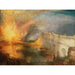 Reproduction of the painting L'Incendie des maisons des Lords et des Communes, 16 octobre 1834 - Joseph Mallord William Turner