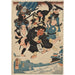 Riproduzione del dipinto L'incredibile storia di Ukiyo Matahei - Utagawa Kuniyoshi