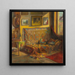 L'intérieur de l'atelier de l'artiste - Viktor Kiss — gerahmtes Bild an der Wand