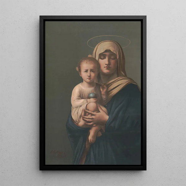 L Coillagi - Madonna and Jesus holding the world.webp