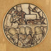 Die Bau des Tempels - Sir Edward Coley Burne-Jones — in einem Innenraum präsentiert