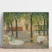 Riproduzione del dipinto La Place des buveurs d'eau, Aix-les-Bains - Henri Le Sidaner