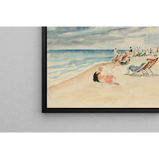 La Plage de Deauville - Henri Lebasque | Reproduction Tableau Décoration murale affiche copie