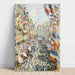 Reproduktion des Gemäldes La Rue Montorgueil - Claude Monet