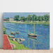 Riproduzione del dipinto La Seine à Argenteuil, barche in ancoraggio - Gustave Caillebotte