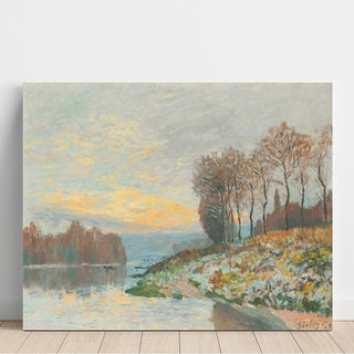 La Seine à Bougival 1874 - Alfred Sisley | Reproduction Tableau Décoration murale affiche copie