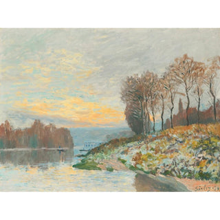 La Seine à Bougival 1874 - Alfred Sisley | Reproduction Tableau Décoration murale affiche copie