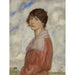 Reproduktion des Gemäldes Die Dame im Rot - Franz von Stuck