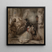 La furia spagnola ad Anversa - Jan August Hendrik Leys — quadro incorniciato alla parete
