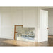 The Magpie canvas in a room with panelled walls