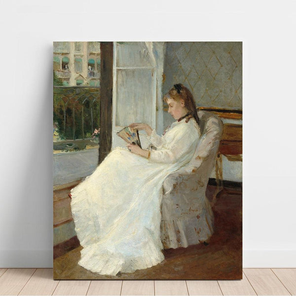 Reproduktion des Gemäldes Die Schwester des Künstlers am Fenster - Berthe Morisot