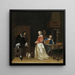 The Visit of the Suitors - Gerard ter Borch — framed artwork on a wall