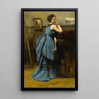 La Dama in blu di Jean-Baptiste-Camille Corot