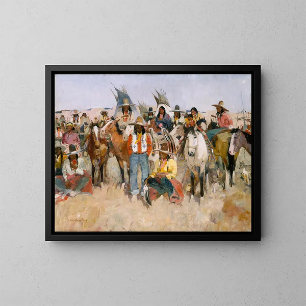 Fête des Jicarilla Apache - LaVerne Nelson Black — quadro incorniciato alla parete