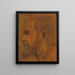 Studio del volto di un pensatore - Ladislav Mednyánszky — quadro incorniciato alla parete