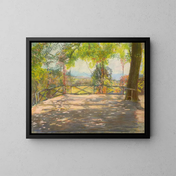 Motiv im Park - Ladislav Mednyánszky — gerahmtes Bild an der Wand