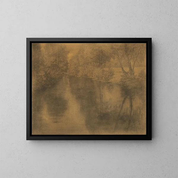 Am Flussufer - Ladislav Mednyánszky — gerahmtes Bild an der Wand