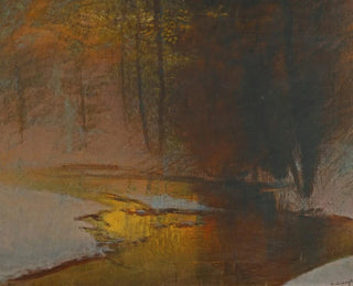 Ladislav Mednynszky - Snowy River At Sunset.webp