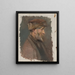Studio di un povero vecchio con un cappello di pelliccia - Ladislav Mednyánszky — quadro incorniciato alla parete