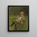 Studio di un uomo seduto con un cane - Ladislav Mednyánszky — quadro incorniciato alla parete