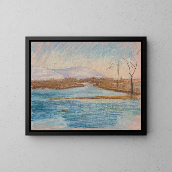 Winterlandschaft - Ladislav Mednyánszky — gerahmtes Bild an der Wand