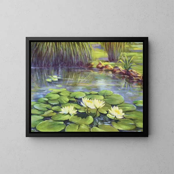 Nymphaea-Gemälde - Lafayette F. Cargill — gerahmtes Bild an der Wand