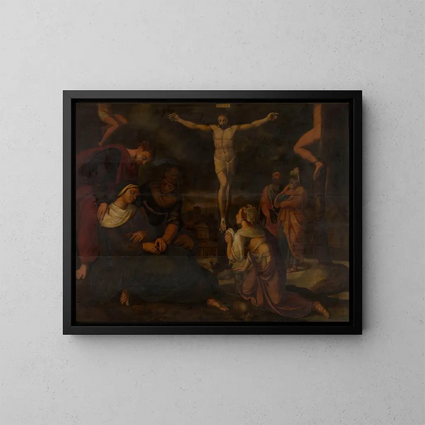 Calvaire - Lambert van Noort — gerahmtes Bild an der Wand