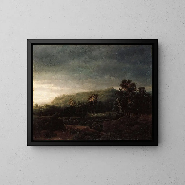 Eine Waldlandschaft - Lars Hertervig — gerahmtes Bild an der Wand