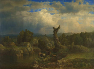 Lars Hertervig - Summer Landscape Thunder looms.webp