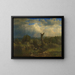 Sommerlandschaft, herannahendes Gewitter - Lars Hertervig — gerahmtes Bild an der Wand