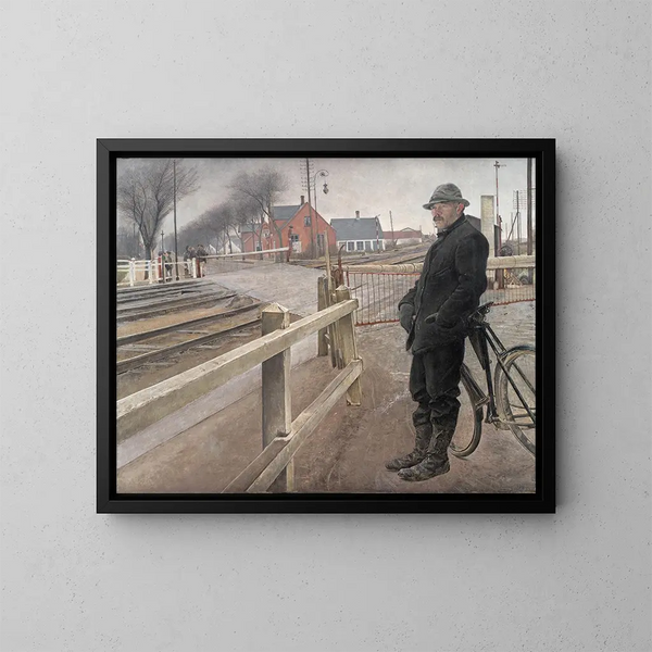 Attesa al passaggio a livello della strada di Roskilde - Laurits Andersen Ring — quadro incorniciato alla parete