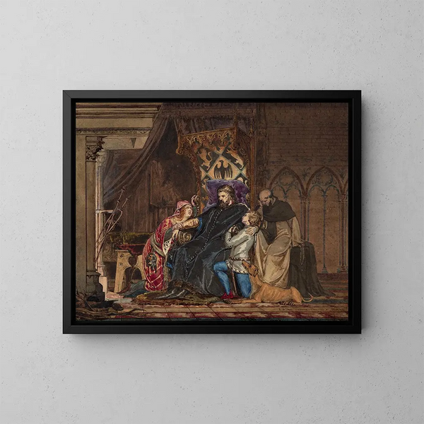 Frédéric Barberousse apprenant sa scomunica - Lawrence Alma-Tadema — quadro incorniciato alla parete